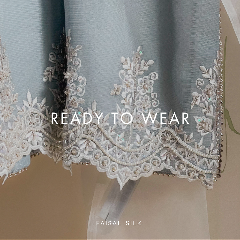 Faizal Faisal Pret Printed Raw Silk 2 Piece Suit FNF-WS24-0325 Elora