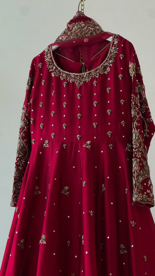 Afshan - Deep Scarlet Red