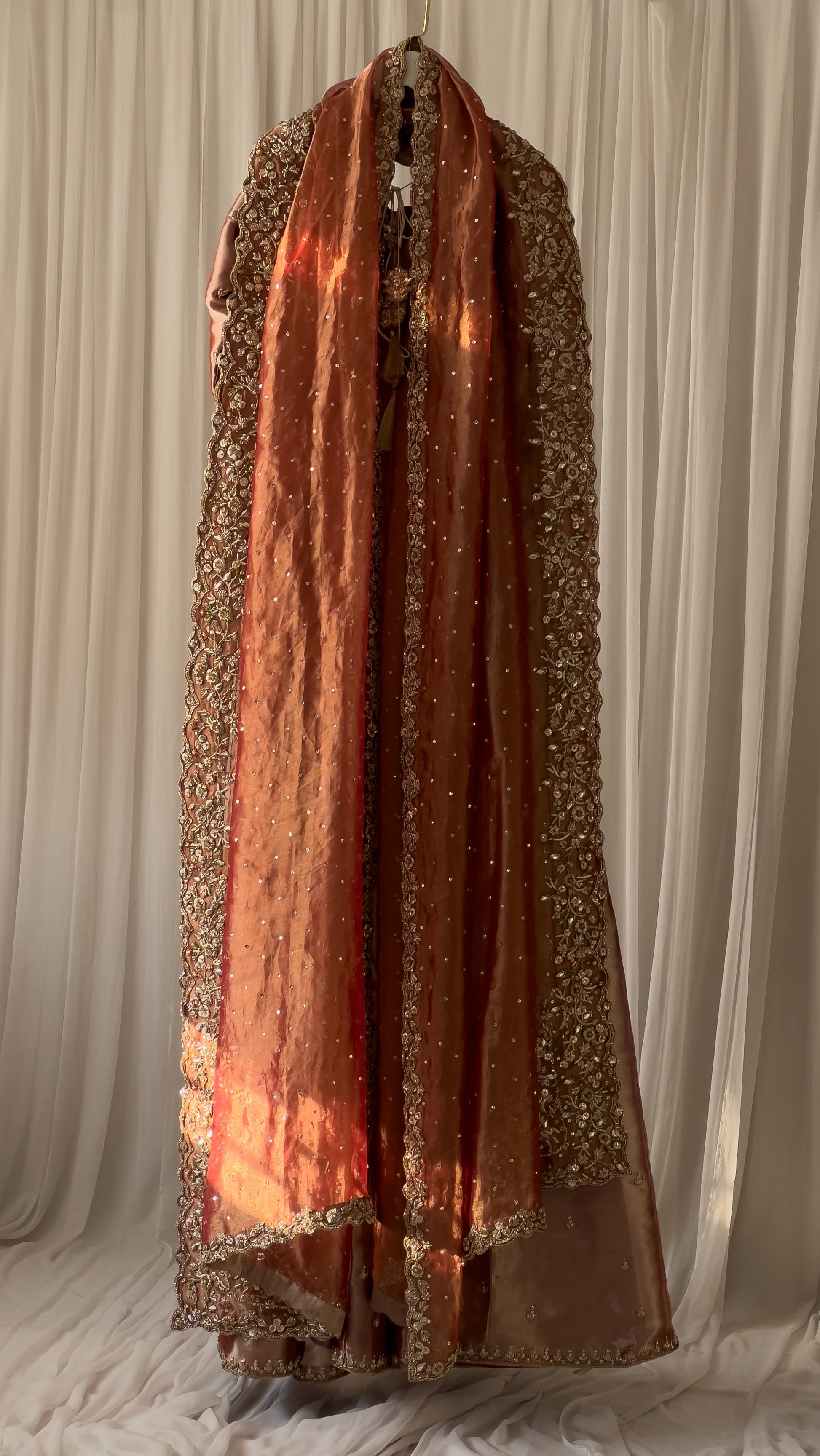 Khuld - Metallic Peach Faisal Silk Khuld - Metallic Peach Faisal Silk